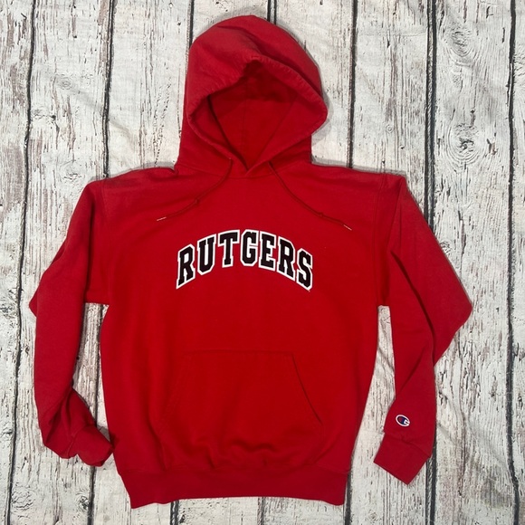 Rutgers University Scarlett Knights NCAA College Champion Hoodie Sweatshirt - Picture 1 of 5